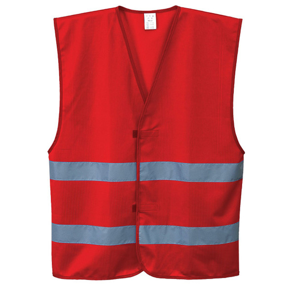 PortWest Enhanced Visibility Iona Red Safety Vest F474RE